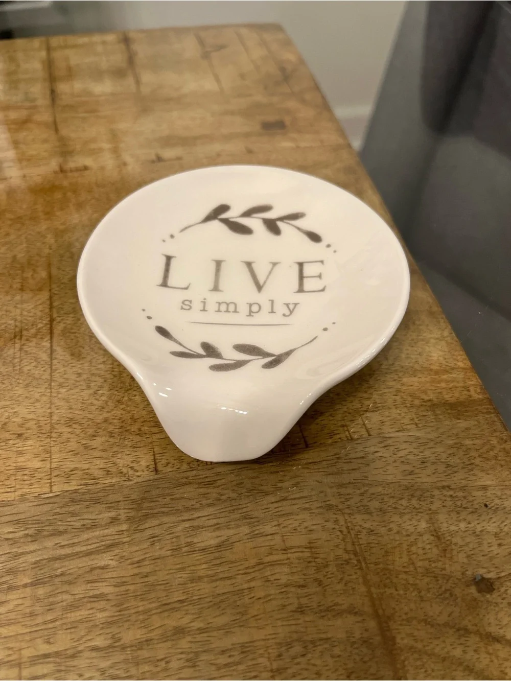 Live Simply Ceramic spoon rest